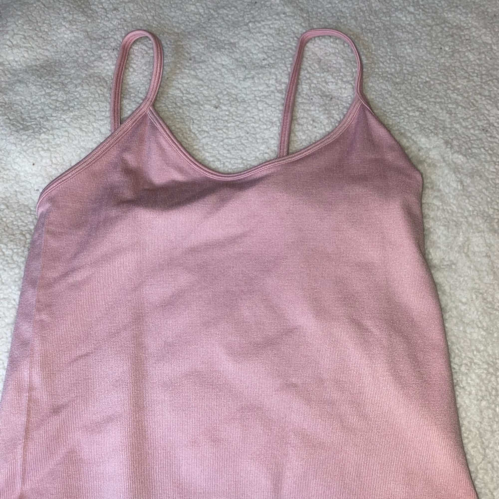 Pink cropped tank top